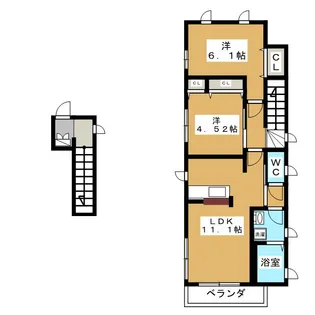 ラリレットA【2階】の間取り