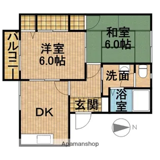 パレフローラD【1階】の間取り