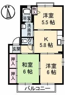 YUIハイツ【1階】の間取り