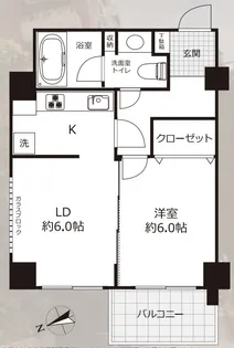 明石町ツインクロス【5階】の間取り