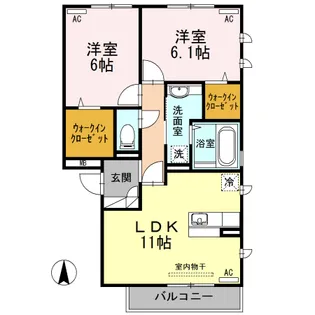 アルページュ大森 E棟【3階】の間取り