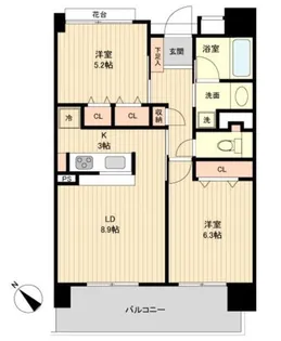 グラディート町田【13階】の間取り