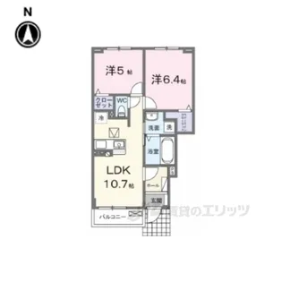 クラール倉治D【1階】の間取り