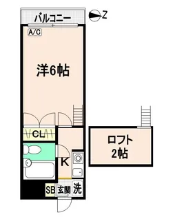 フラット東高円寺【2階】の間取り