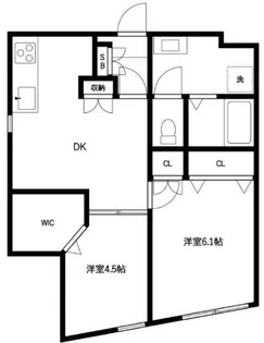 三高・ヴィラ東武練馬II【1階】の間取り