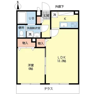 クラヴィーア【1階】の間取り