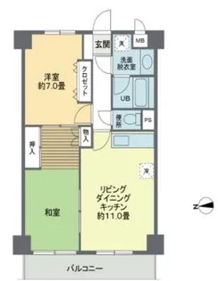 ヒル・イーストSS【8階】の間取り