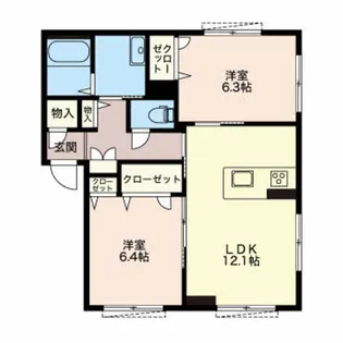 エクラージュ【1階】の間取り
