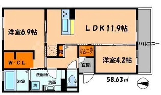 エーデルハイムスミトモ【3階】の間取り