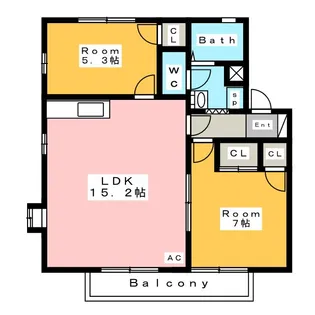 グリーンパーク新町 B【2階】の間取り