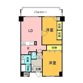 グランデ元塩【8階】の間取り
