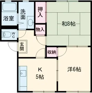 ヴィレッジ白山【1階】の間取り