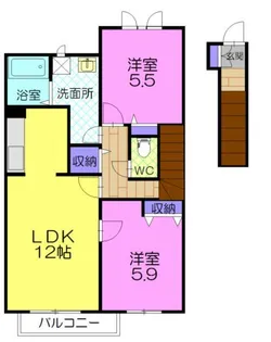 ブランシェタウン E【2階】の間取り