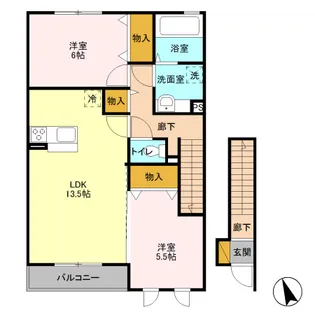 セントラル住吉 B【2階】の間取り