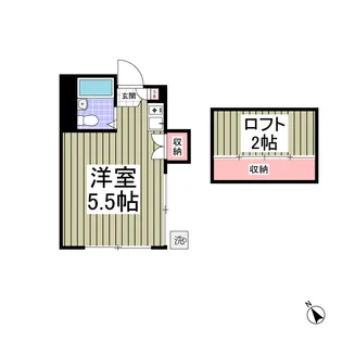 ハイム西調布【1階】の間取り