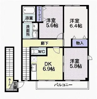 グランデレガーロ【2階】の間取り
