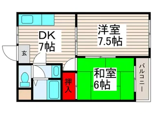 T&P パークサイド【1階】の間取り
