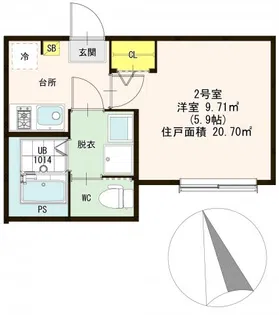 レグルス青井【1階】の間取り