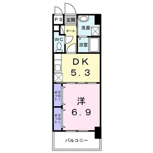 グランド パーク シティ 与儀【7階】の間取り