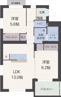 ルミナスコート【1階】の間取り