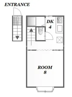 ラ・メルローソ2号【2階】の間取り