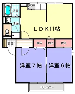 ウィズフレア【2階】の間取り
