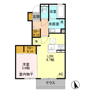 ウッドランド【1階】の間取り