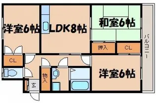アーバンコート南幸【1階】の間取り