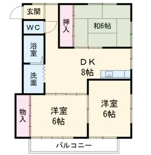 コーポユーカリ【2階】の間取り