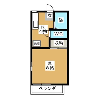 コーポラスあずまB【1階】の間取り