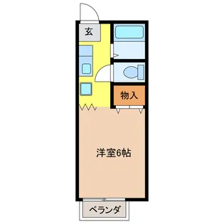 岐阜県岐阜市鏡島精華1【アパート】の間取り