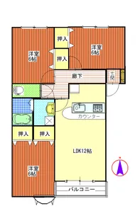 メゾンシャロール【2階】の間取り