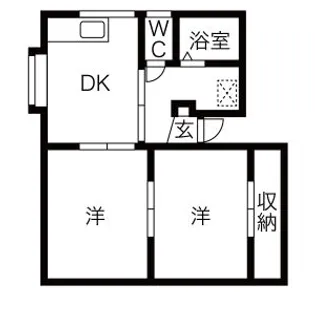 ロイヤルタウン紫竹V【2階】の間取り