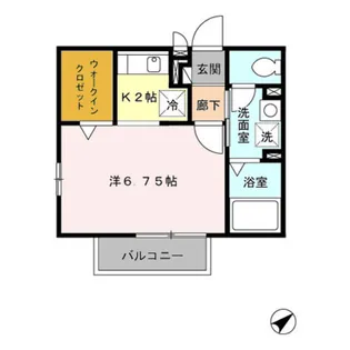 神奈川県相模原市南区相模台2【アパート】の間取り