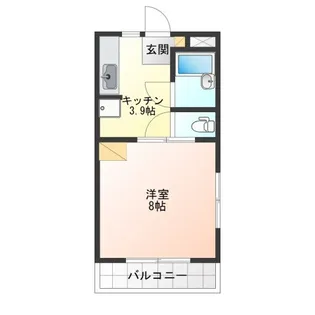 メルカードあさひII【1階】の間取り