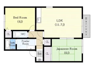 兵庫県加古郡播磨町北本荘5【アパート】の間取り
