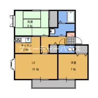 キャトルセゾン D【1階】の間取り