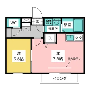 Leciel桜本町II【1階】の間取り