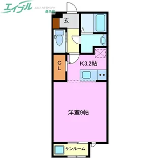 GRACE東方【1階】の間取り