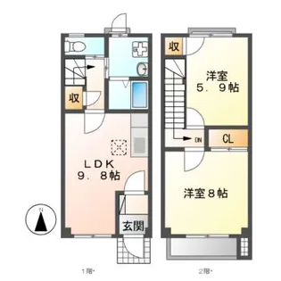 愛知県西春日井郡豊山町大字豊場字城屋敷【一戸建】の間取り