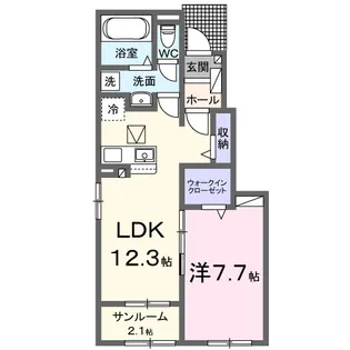 奥州市胆沢小山【ローズクォーツ】新築【1階】の間取り