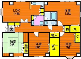 WELLNESSハレルヤ【6階】の間取り