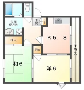 ハイツヒミコ【1階】の間取り