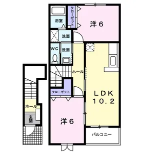 プリムローズIII【2階】の間取り