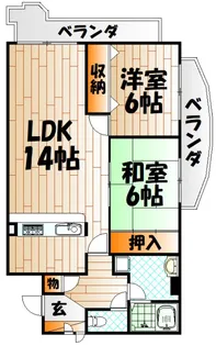 福岡県北九州市八幡東区高見3【マンション】の間取り