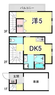 兵庫県神戸市垂水区旭が丘3【アパート】の間取り