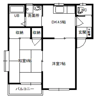 ラ・ファミールA【2階】の間取り