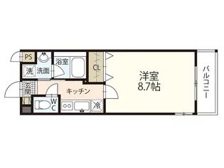 岡山県岡山市北区学南町2【マンション】の間取り