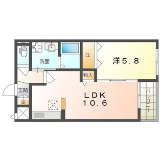 ブライト中野【1階】の間取り