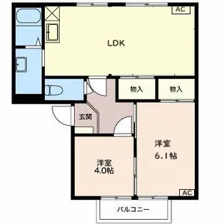 エクセルカーサ【2階】の間取り